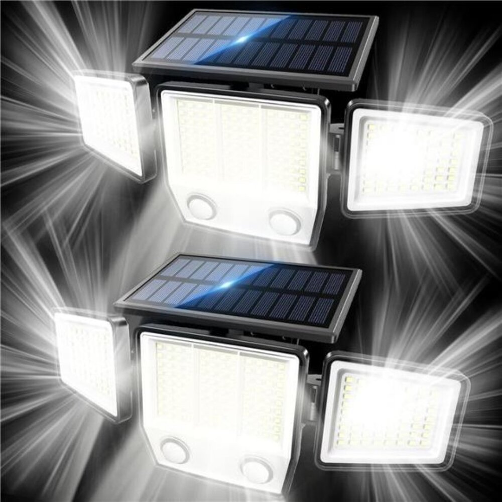 Solar Motion Sensor Lights Outdoor Waterproof LED Security Flood Lights Garden Y